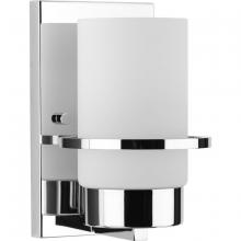  P300413-015 - Reiss Collection One-Light Modern Farmhouse Polished Chrome Vanity Light