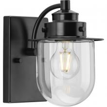  P300434-31M - Northlake Collection One-Light Matte Black Clear Glass Transitional Bath Light