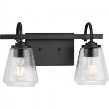  P300473-31M - Martenne Collection Two-Light Matte Black Modern Farmhouse Vanity Light