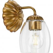  P300488-204 - Quillan Collection One-Light Soft Gold Transitional Bath & Vanity Light