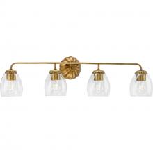  P300491-204 - Quillan Collection Four-Light Soft Gold Transitional Bath & Vanity Light
