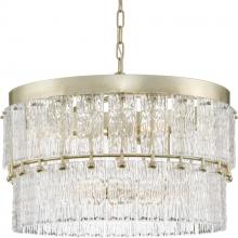  P400367-176 - Chevall Collection Six-Light Gilded Silver Modern Organic Chandelier