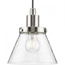  P500382-009 - Hinton Collection One-Light Brushed Nickel Modern Farmhouse Pendant
