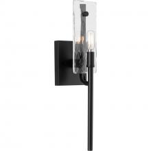  P710121-31M - Rivera Collection One-Light Matte Black Luxe Industrial Wall Bracket