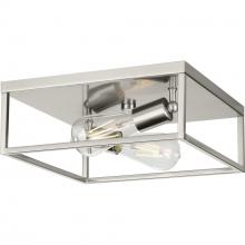 P350200-009 - Perimeter Collection Two-Light Brushed Nickel Modern Style Flush Mount Ceiling Light