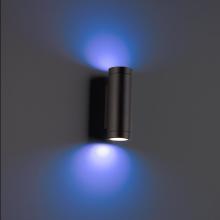  3911-CSBK - Smart Color Changing LED Landscape Wall Mount Cylinder