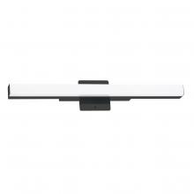  205066A - Integrated LED Bath/Vanity Light With a Matte Black Finish and White Acrylic Shade