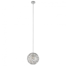  205637A - 1 LT Pendant With Chrome Finish and Geometric Shaped Chrome Shade 1-60W E26 Bulb