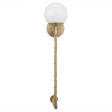  11760 - Rockport Wall Sconce|Aged Brass | Natural Sisal