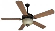  CDU202AG-CFL - Two Light Ag - Aged Bronze Tea Stained Glass Fan Motor Without Blades