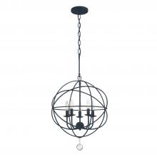 Crystorama 9224-BK - Solaris 5 Light Mini Chandelier - Black