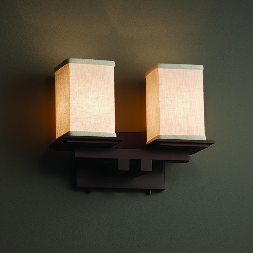 Cream Brushed Nickel Montana 1-Light Wall Sconce Square with Flat Rim Shade Justice Design Group Lighting FAB-8671-15-CREM-NCKL Textile Cream Brushed Nickel Montana 1-Light Wall Sconce Square with Flat Rim Shade Justice Design Group Lighting FAB-8671-15-CREM-NCKL Textile