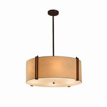 Justice Design Group FAB-9512-CREM-MBLK - Reveal 24" Drum Pendant
