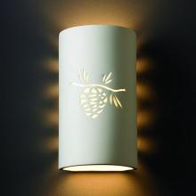 Justice Design Group CER-9015W-BIS-LED1-1000 - Sun Dagger Large Cylinder - Open Top & Bottom (Outdoor) - LED
