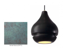 Justice Design Group CER-6400-PATV-MBLK-BKCD - Arabesque 1-Light Pendant
