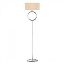 Quoizel BRK9360C - One Light Polished Chrome Beige Linen Shade Floor Lamp