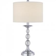 Quoizel DW6326C - One Light Polished Chrome Cream Linen Shade Table Lamp