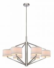  1882-09 - Monaco 6Lt Large Chandelier Satin Nickel