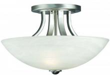 Dolan Designs 204-09 - Fireside 3Lt Semi Flushmount Satin Nickel