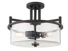 Dolan Designs 2625-79 - Cortona 3Lt Semi Flushmount Cumberland Bronze