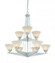  2652-09 - Nine Light Satin Nickel Up Chandelier