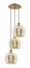 Innovations Lighting 113B-3P-AB-G128-10 - Athens - 3 Light - 17 inch - Antique Brass - Cord Hung - Multi Pendant
