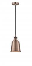  201CSW-AC-M9-AC - Addison - 1 Light - 5 inch - Antique Copper - Cord hung - Mini Pendant