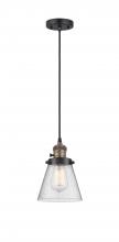 Innovations Lighting 201CSW-BAB-G64 - Cone - 1 Light - 6 inch - Black Antique Brass - Cord hung - Mini Pendant