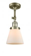 Innovations Lighting 201F-AB-G61-LED - Cone - 1 Light - 6 inch - Antique Brass - Adjustable Semi-Flush Mount