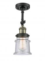 Innovations Lighting 201F-BAB-G184S-LED - Canton - 1 Light - 5 inch - Black Antique Brass - Adjustable Semi-Flush Mount