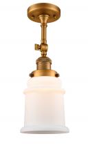 Innovations Lighting 201F-BB-G181 - Canton - 1 Light - 6 inch - Brushed Brass - Adjustable Semi-Flush Mount