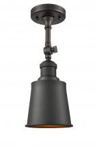 Innovations Lighting 201F-OB-M9-OB-LED - Addison - 1 Light - 5 inch - Oil Rubbed Bronze - Adjustable Semi-Flush Mount