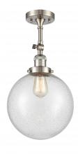 Innovations Lighting 201F-SN-G204-10 - Beacon - 1 Light - 10 inch - Brushed Satin Nickel - Adjustable Semi-Flush Mount