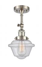Innovations Lighting 201F-SN-G534-LED - Oxford - 1 Light - 7 inch - Brushed Satin Nickel - Adjustable Semi-Flush Mount