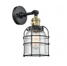 Innovations Lighting 203SW-BAB-G54-CE-LED - Bell Cage - 1 Light - 6 inch - Black Antique Brass - Adjustable Sconce