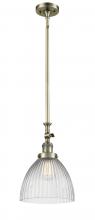  206-AB-G222 - Seneca Falls - 1 Light - 10 inch - Antique Brass - Stem Hung - Mini Pendant