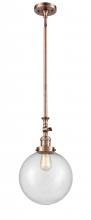 Innovations Lighting 206-AC-G204-10 - Beacon - 1 Light - 10 inch - Antique Copper - Stem Hung - Adjustable Mini Pendant