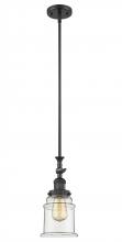 Innovations Lighting 206-BK-G182 - Canton - 1 Light - 6 inch - Matte Black - Stem Hung - Adjustable Mini Pendant