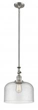Innovations Lighting 206-SN-G74-L - Bell - 1 Light - 12 inch - Brushed Satin Nickel - Stem Hung - Adjustable Mini Pendant