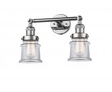  208-PC-G182S - Canton - 2 Light - 17 inch - Polished Chrome - Bath Vanity Light