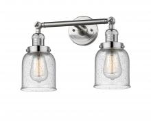  208-SN-G54-LED - Bell - 2 Light - 16 inch - Brushed Satin Nickel - Bath Vanity Light