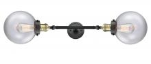 Innovations Lighting 208L-BAB-G202-8-LED - Beacon - 2 Light - 8 inch - Black Antique Brass - Adjustable Bath Vanity Light