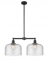 Innovations Lighting 209-BK-G74-L - Bell - 2 Light - 21 inch - Matte Black - Stem Hung - Adjustable Island Light