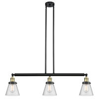 Innovations Lighting 213-BAB-G64-LED - Cone - 3 Light - 39 inch - Black Antique Brass - Stem Hung - Adjustable Island Light