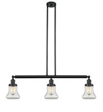  213-BK-G192-LED - Bellmont - 3 Light - 39 inch - Matte Black - Stem Hung - Island Light