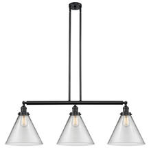 Innovations Lighting 213-BK-G42-L - Cone - 3 Light - 44 inch - Matte Black - Stem Hung - Adjustable Island Light