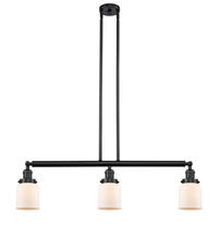Innovations Lighting 213-BK-G51-LED - Bell - 3 Light - 38 inch - Matte Black - Stem Hung - Adjustable Island Light