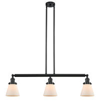 Innovations Lighting 213-BK-G61-LED - Cone - 3 Light - 39 inch - Matte Black - Stem Hung - Adjustable Island Light