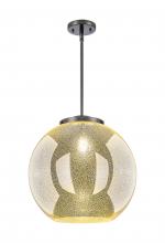 Innovations Lighting 221-1S-BK-G128-16 - Athens - 1 Light - 16 inch - Matte Black - Stem Hung - Pendant