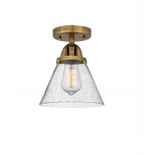  288-1C-BB-G44 - Cone - 1 Light - 8 inch - Brushed Brass - Semi-Flush Mount